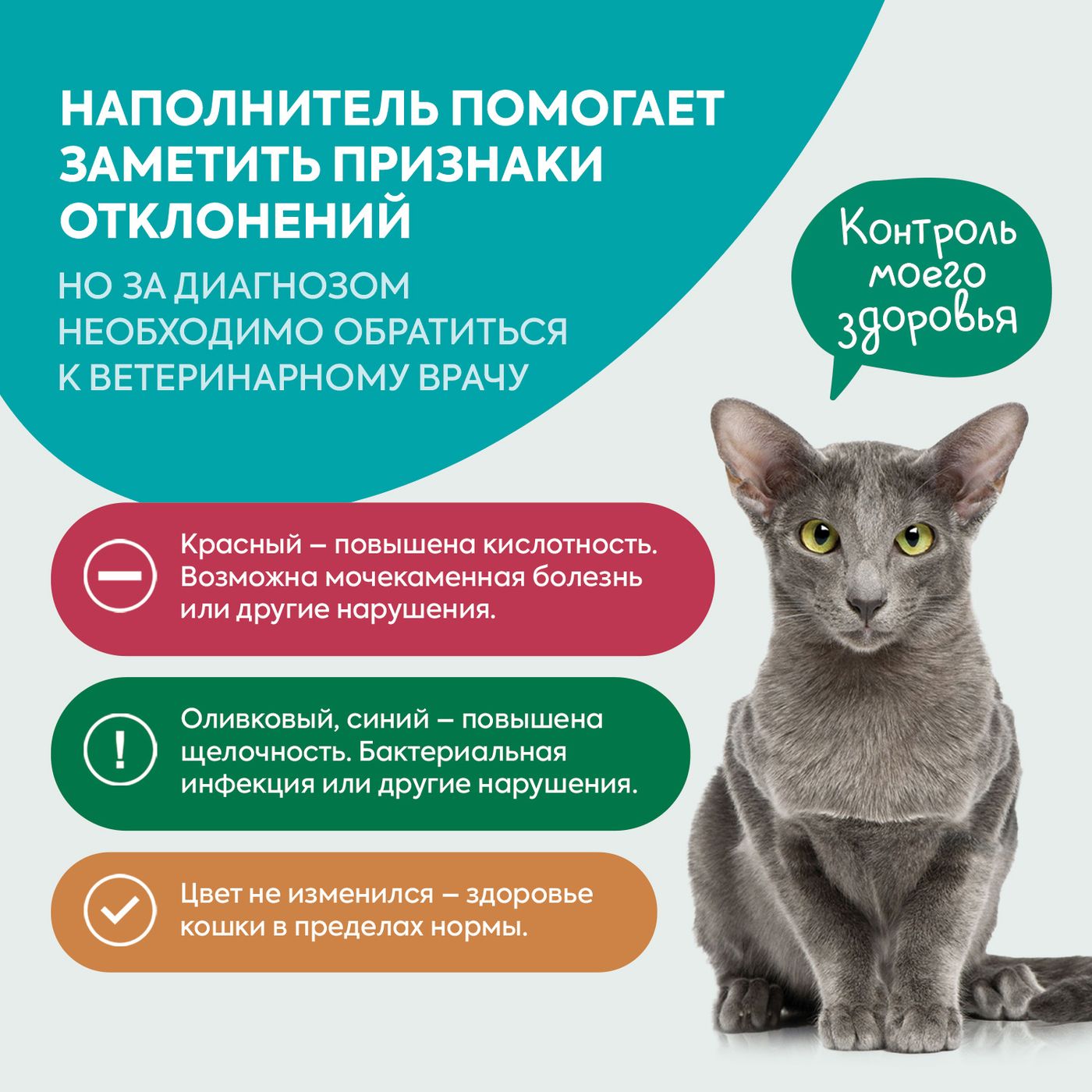 Растительный комкующийся наполнитель Cat's choice с pH-индикатором 6л/2,5 кг — фото 3